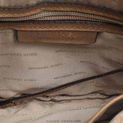 مملوكة مسبقًا حقيبة يد توتس مايكل كورس ميرسير جلد ذهبي ميتاليك متوسطة