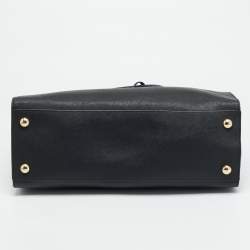 Pre Owned MICHAEL Michael Kors East West Hamilton Large Black Leather Tote