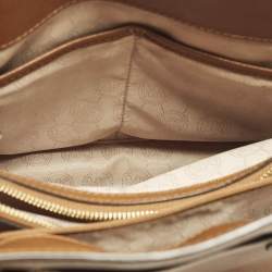 مملوكة مسبقًا حقيبة يد مايكل مايكل كورس ديلون متوسطة جلد سافيانو بني شرق غرب