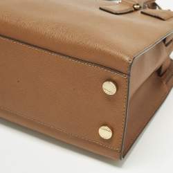 مملوكة مسبقًا حقيبة يد مايكل مايكل كورس ديلون متوسطة جلد سافيانو بني شرق غرب