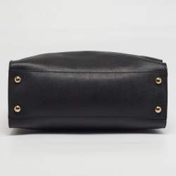 Pre Owned حقيبة يد مايكل مايكل كورس هاميلتون جلد أسود كبيرة شمال جنوب