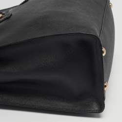 Pre Owned حقيبة يد مايكل مايكل كورس هاميلتون جلد أسود كبيرة شمال جنوب