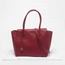 Pre Owned MICHAEL Michael Kors Mercer Large Red Leather Satchel