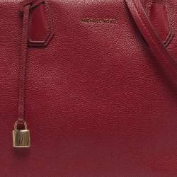 Pre Owned MICHAEL Michael Kors Mercer Large Red Leather Satchel