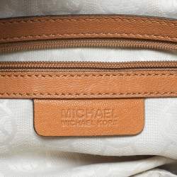 Pre Owned MICHAEL Michael Kors Hamilton East West Medium Brown Leather Tote