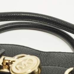 مملوكة مسبقًا MICHAEL Michael Kors Hamilton Black Leather Satchel