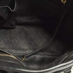 مملوكة مسبقًا MICHAEL Michael Kors Hamilton Black Leather Satchel