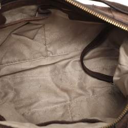 Pre Owned MICHAEL Michael Kors Pressley Brown Suede Shoulder Bag