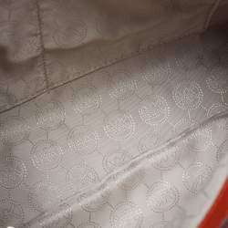 Pre Owned MICHAEL Michael Kors Cynthia Medium Orange Leather Satchel