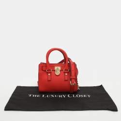 مملوكة مسبقًا MICHAEL Michael Kors Hamilton Mini Orange Saffiano Leather Crossbody Bag