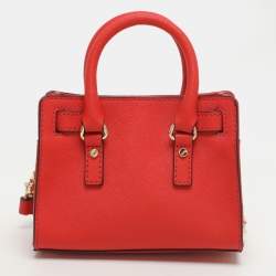 مملوكة مسبقًا MICHAEL Michael Kors Hamilton Mini Orange Saffiano Leather Crossbody Bag