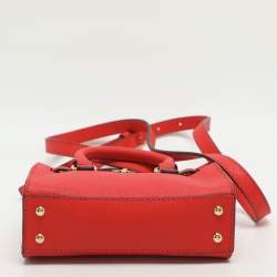 مملوكة مسبقًا MICHAEL Michael Kors Hamilton Mini Orange Saffiano Leather Crossbody Bag