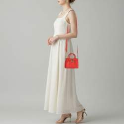 مملوكة مسبقًا MICHAEL Michael Kors Hamilton Mini Orange Saffiano Leather Crossbody Bag