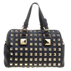 Pre Owned حقيبة مايكل مايكل كورس غريسون مرصعة جلد كحلية