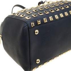 Pre Owned حقيبة مايكل مايكل كورس غريسون مرصعة جلد كحلية