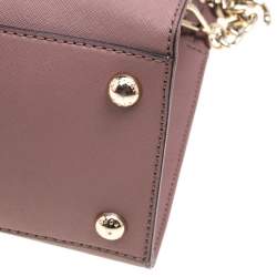 Michael Michael Kors Pale Pink Leather East West Hamilton Top Handle Bag