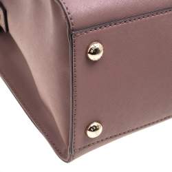 Michael Michael Kors Pale Pink Leather East West Hamilton Top Handle Bag