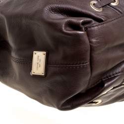 مملوكة مسبقًا حقيبة يد مايكل مايكل كورس أستور غرومنت جلد بنية