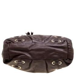 مملوكة مسبقًا حقيبة يد مايكل مايكل كورس أستور غرومنت جلد بنية