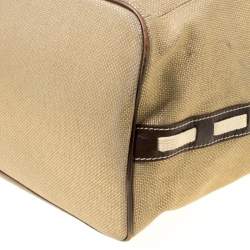 Pre Owned Michael Michael Kors Metallic Gold Canvas Large Marina Tote 