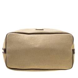 Pre Owned Michael Michael Kors Metallic Gold Canvas Large Marina Tote 