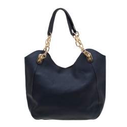 Pre Owned Michael Michael Kors Blue Leather Lilly Shoulder Bag