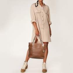 MICHAEL Michael Kors Brown Leather Medium Brooke Tote