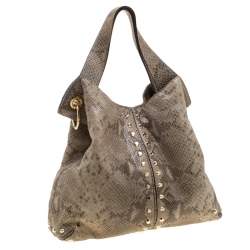 MICHAEL Michael Kors Olive Green Python Embossed Leather Astor Hobo 