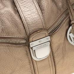 MICHAEL Michael Kors Metallic Gold Leather Satchel
