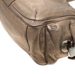 MICHAEL Michael Kors Metallic Gold Leather Satchel