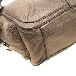 MICHAEL Michael Kors Metallic Gold Leather Satchel