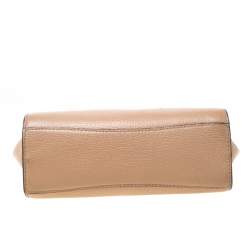 Pre Owned MICHAEL Michael Kors Light Brown Leather Hamilton Crossbody Bag