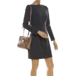 Pre Owned MICHAEL Michael Kors Light Brown Leather Hamilton Crossbody Bag