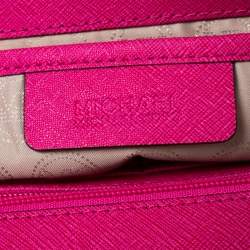 مملوكة مسبقًا Michael Michael Kors Magenta Leather Lana Clutch Bag