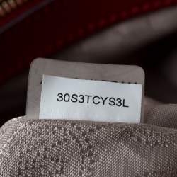 Pre Owned MICHAEL Michael Kors Red Leather Large Cynthia Tote