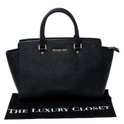 Pre Owned حقيبة يد مايكل كورس سلما متوسطة جلد سافيانو أزرق