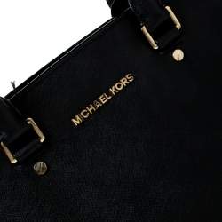 Pre Owned حقيبة يد مايكل كورس سلما متوسطة جلد سافيانو أزرق