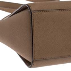 Pre Owned MICHAEL Michael Kors Brown Leather Medium Selma Crossbody Bag 