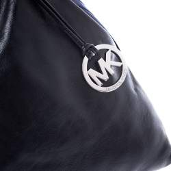 مملوكة مسبقًا MICHAEL Michael Kors Black/Blue Leather Hobo