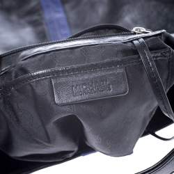 مملوكة مسبقًا MICHAEL Michael Kors Black/Blue Leather Hobo