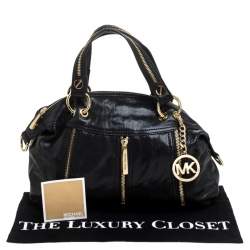 Pre Owned حقيبة مايكل مايكل كورس موكسلي جلد أسود