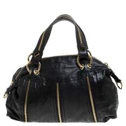 Pre Owned حقيبة مايكل مايكل كورس موكسلي جلد أسود