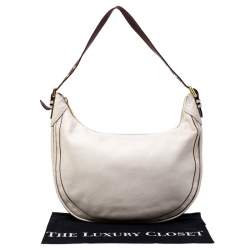Michael Michael Kors Beige/Brown Leather Hobo