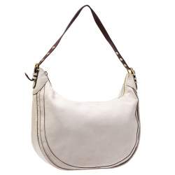 Michael Michael Kors Beige/Brown Leather Hobo