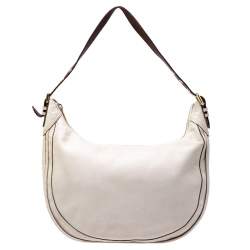 Michael Michael Kors Beige/Brown Leather Hobo