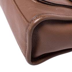 Pre Owned MICHAEL Michael Kors Brown Leather Flap Shoulder Bag