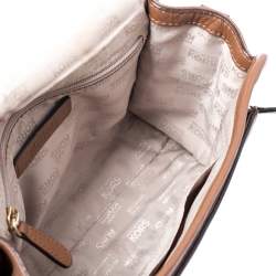 Pre Owned MICHAEL Michael Kors Brown Leather Flap Shoulder Bag