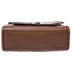 Pre Owned MICHAEL Michael Kors Brown Leather Flap Shoulder Bag