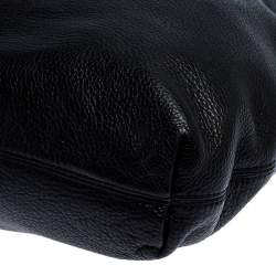 Pre Owned MICHAEL Michael Kors Black Leather Jet Set Chain Hobo