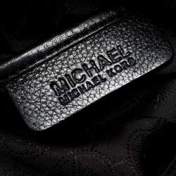 Pre Owned MICHAEL Michael Kors Black Leather Jet Set Chain Hobo